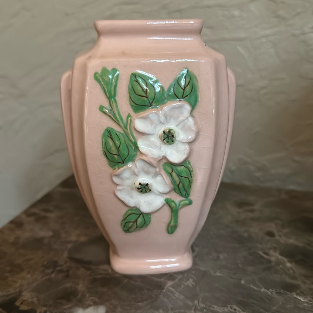 Hull Pottery Rosella Style Pink Vase R-1-5